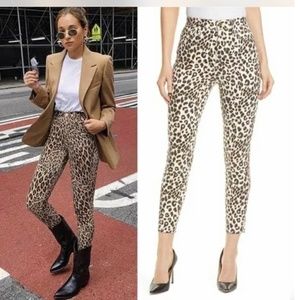Frame Denim Ali High Rise Cigarette 24 Leopard Print